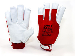 Рукавички 3003 DRIVER бавовна/шкіра CE/DH/R (63044) р.10(XL),11(2XL)