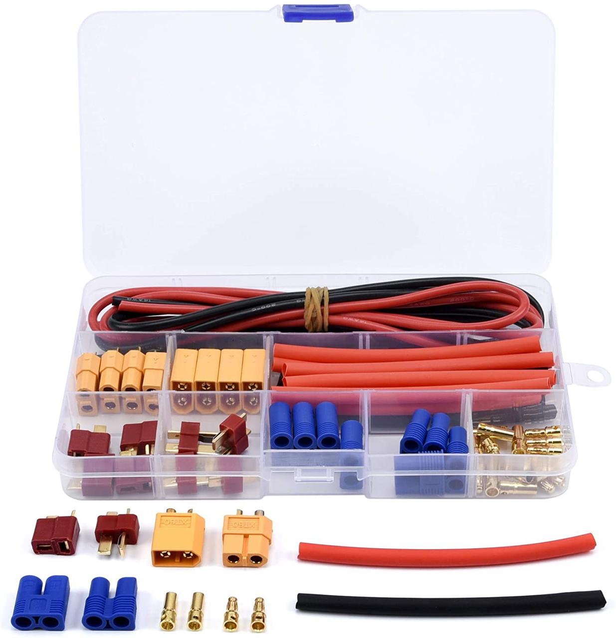 Набір для ремонту/збирання радіокерованих літаків, машинок (роз'єми, термоусадочні трубки, кабелі)