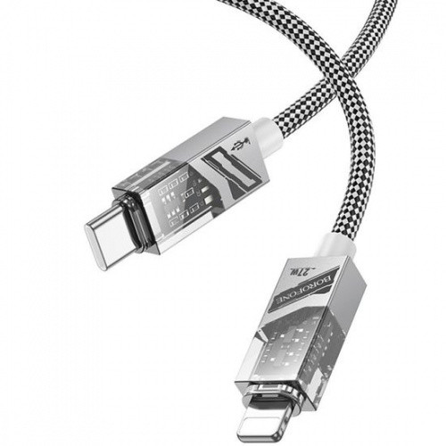 Кабель Borofone BU42 Octavia PD27W Type-C - Lightning 1.2m (Сiрий)