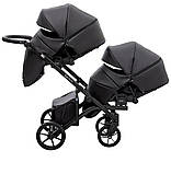 Коляска 2 в 1 для двійнят Bair Kiwi DUO ECO BKD-15 чорна, фото 3