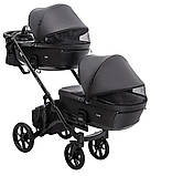 Коляска 2 в 1 для двійнят Bair Kiwi DUO ECO BKD-15 чорна, фото 4