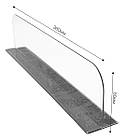 Розділювач з магнітною основою, розділювач пластиковий висотою 80 мм, довжина 380 мм, фото 2