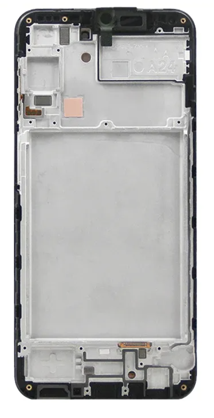 Дисплей (екран) для Samsung M346 Galaxy M34 5G, чорний, OLED, з широкою рамкою, з передньою панеллю