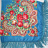 Хустка в народному стилі "Романтичні квіти" Морська хвиля 621014, фото 2