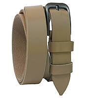 Ремінь жіночий шкіряний темний бежевий, Вознесенськ (RWK0033-25)