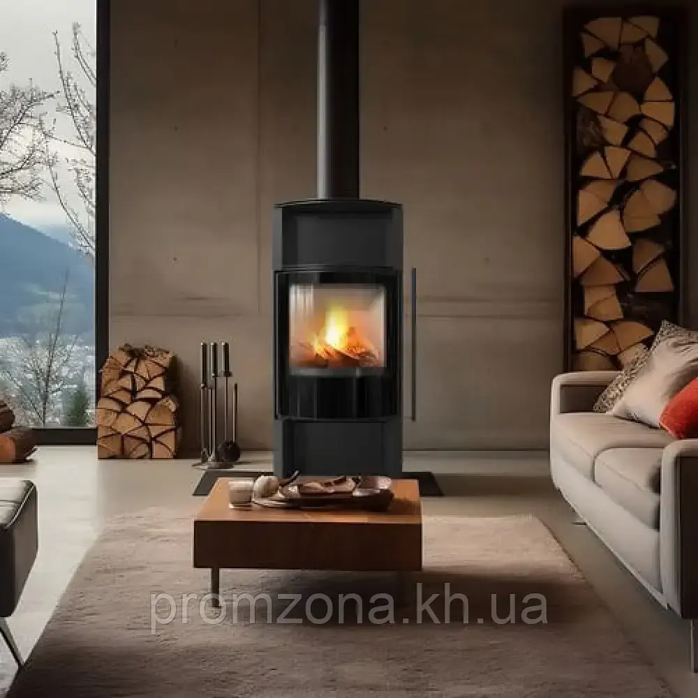 Сталева піч-камін Kratki TOFA (8,0 кВт), фото 1