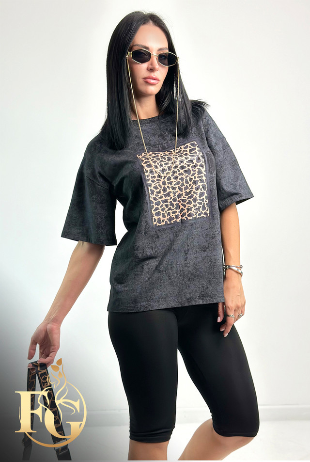 Жіночий костюм з футболки тай-дай і велосипедок "Tail" оптом