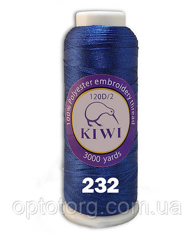 Стигальні, вишивальні нитки №232 120D/2 поліестер Kiwi Ківі 3000ярдів, фото 1