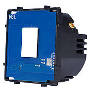 Сенсорний вимикач (2кл.) + Розетка з кришкою 1DAL | Біле Скло (G157D-SW2G-STCR.WT), фото 3