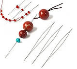 Набір голок роздвоєних для бісеру, вишивки 10.2 см 5 штук, фото 3