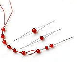 Набір голок роздвоєних для бісеру, вишивки 10.2 см 5 штук, фото 4