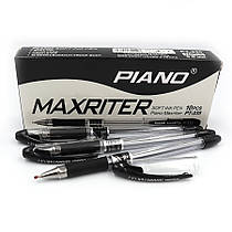 Ручка масляна чорна 0,6 мм Maxriter Piano PT-335