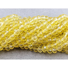 Намистини кришталеві 6мм, блідо-жовтий