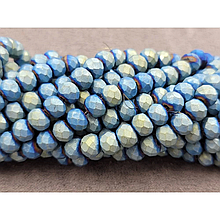 Намистини кришталеві 6мм, зелений металік матовий