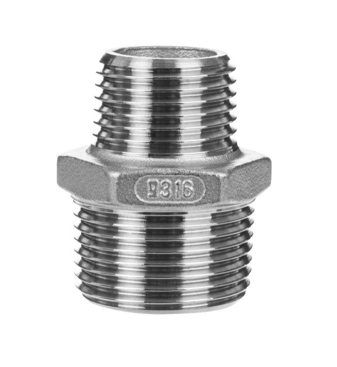 Перехід різьбовий редукційний нержавіюча сталь 2" x 3/4" Gebo G316