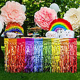 Дощик широкий на стіну та стіл хвилястий 74 см на 274 см різнобарвний, фото 5