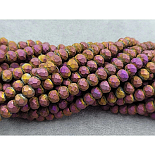 Намистини кришталеві 6мм, фіолетовий металік матовий