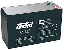 Акумулятор для ДБЖ GEM Battery 7.2Ah 12V  (GS 12-7.2)