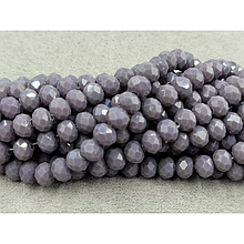 Намистини кришталеві 6мм, темно-лавандовий матовий