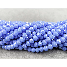 Намистини кришталеві 6мм, бузковий матовий з переливом