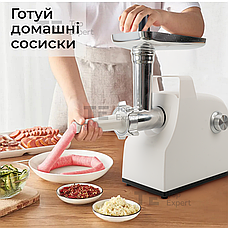 М'ясорубка електрична побутова SH07730 White c соковижималкою c насадками, фото 5