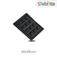 Ніжка сумочна їжачок ПВХ 48х38мм Чорний