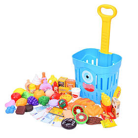 Дитячий візок із продуктами Bambi 35631(Blue) 49 продуктів, Toyman