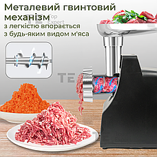 М'ясорубка електрична побутова SH07730 Black c соковижималкою c насадками, фото 6