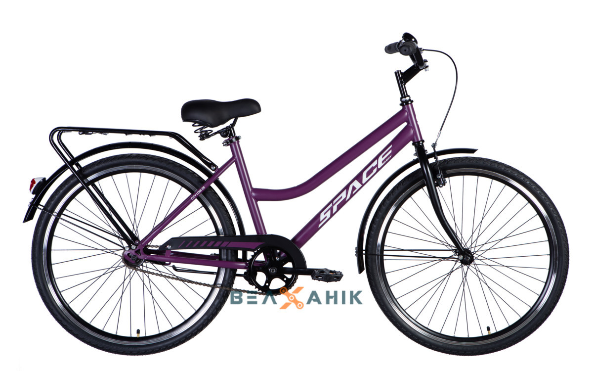 Велосипед 26/quot; SPACE VOYAGER 049 (рама 17/quot;) St з багажником сливовий мат, фото 1