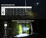 Ліхтар WURKKOS HD10 + Акумулятор (1200LM, 6000k, 3x 90-CRI LED+RGB, USB-C, IP-68, Магніт, Кліпса, Anduril 2), фото 5