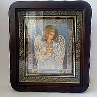 Ангел Защитник икона в киоте под лак 26*23см