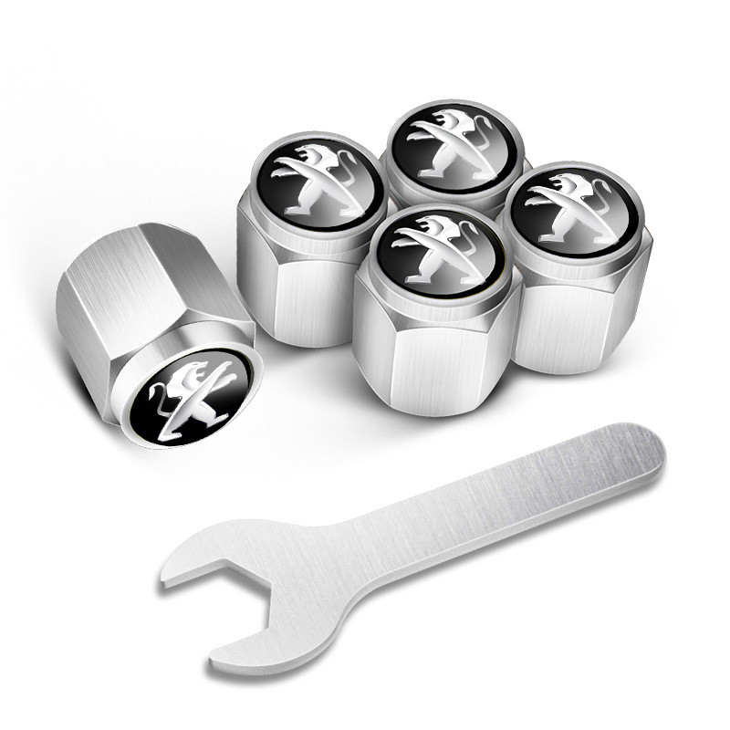 Захисні ковпачки на ніпеля шин автомобіля з логотипом Peugeot, фото 1