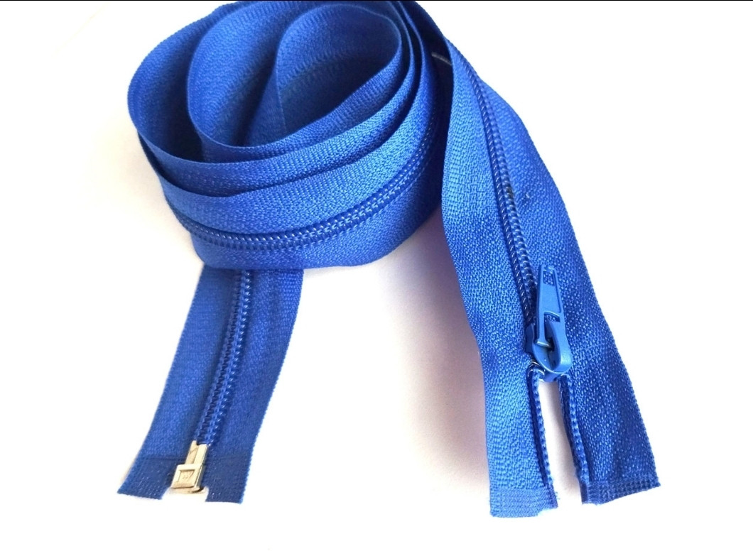 Роз'ємна блискавка права вита, Т5, 55 см, нейлон, №241 сапфіровий, фото 1