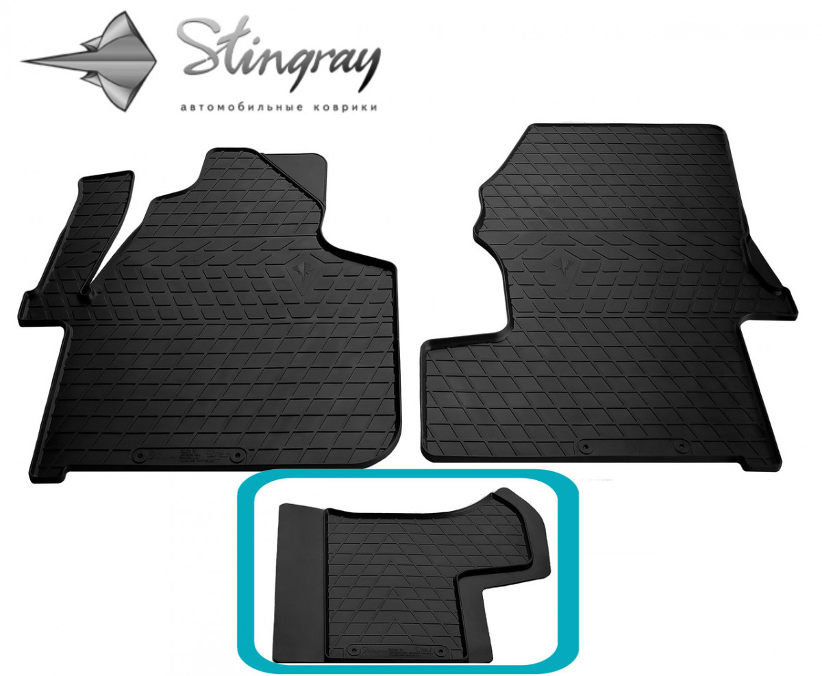 Водійський Гумовий Килимок Передній средний для Volkswagen Crafter (1plus2) (2006-2016) Фольксваген, фото 1