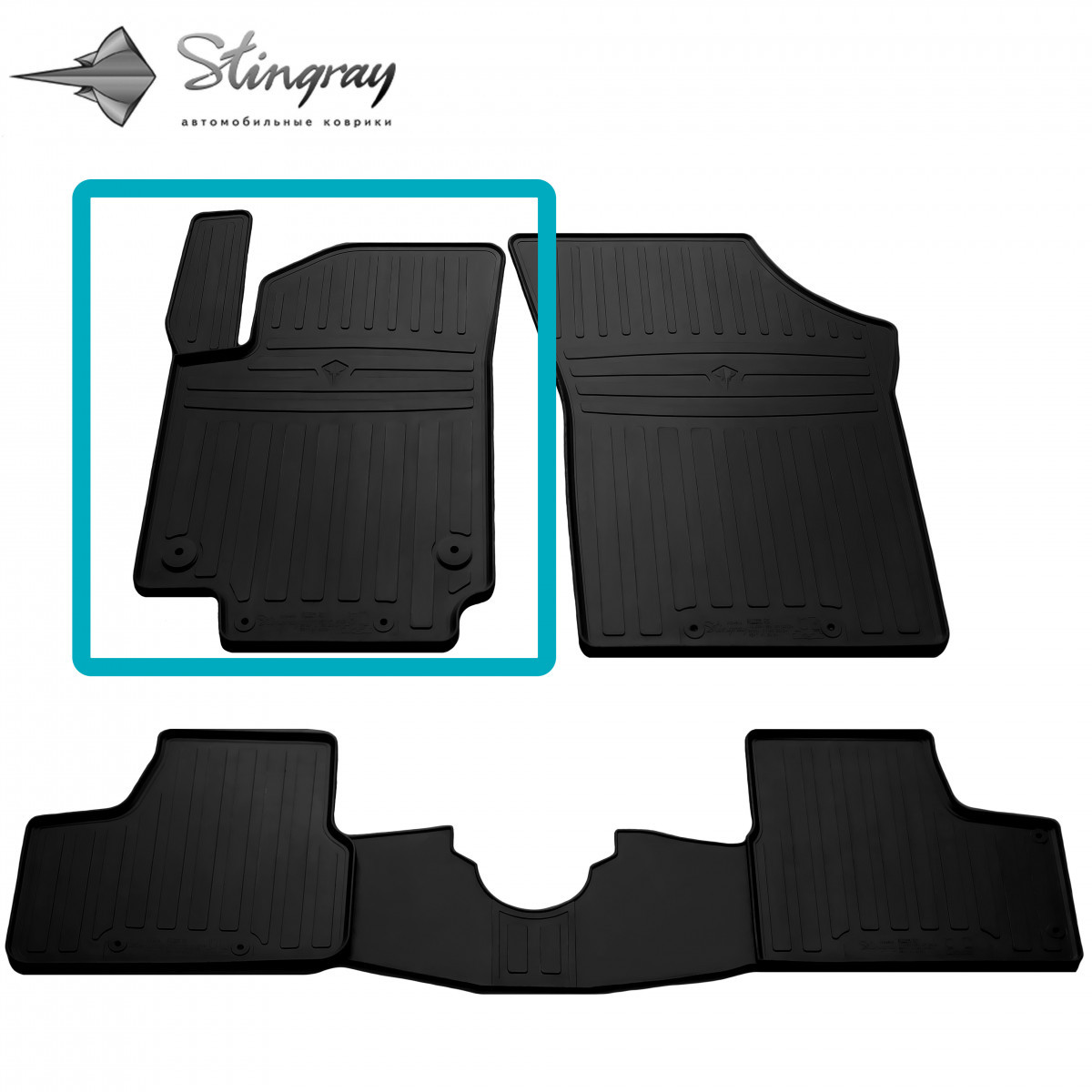 Водителький гумовий килимок Skoda Citigo (2012-...) Шкода, фото 1