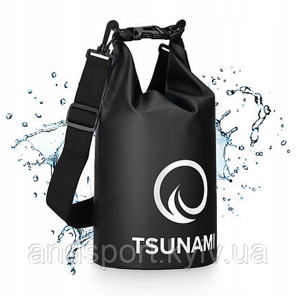 Гермомішок TSUNAMI Dry Pack 5 л водозахисний Black (P-5905973400053), фото 1