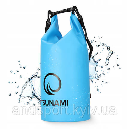 Гермомішок TSUNAMI Dry Pack 10 л водозахисний Sky Blue (P-5905973400046), фото 1