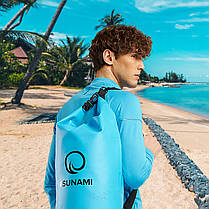 Гермомішок TSUNAMI Dry Pack 10 л водозахисний Sky Blue (P-5905973400046), фото 4