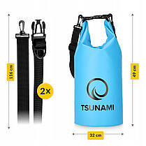 Гермомішок TSUNAMI Dry Pack 10 л водозахисний Sky Blue (P-5905973400046), фото 6