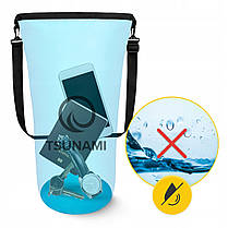 Гермомішок TSUNAMI Dry Pack 20 л водозахисний Sky Blue (P-5905973400022), фото 4