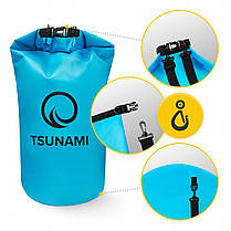 Гермомішок TSUNAMI Dry Pack 20 л водозахисний Sky Blue (P-5905973400022), фото 6