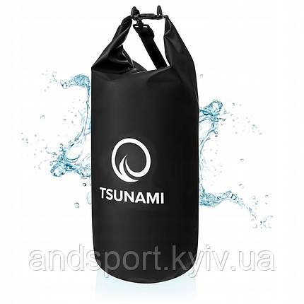 Гермомішок TSUNAMI Dry Pack 20 л водозахисний Black (P-5905973400015), фото 1