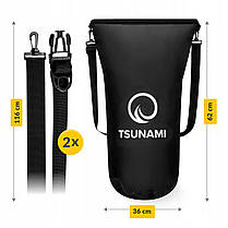 Гермомішок TSUNAMI Dry Pack 20 л водозахисний Black (P-5905973400015), фото 4