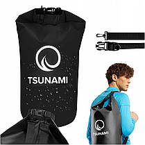 Гермомішок TSUNAMI Dry Pack 20 л водозахисний Black (P-5905973400015), фото 5