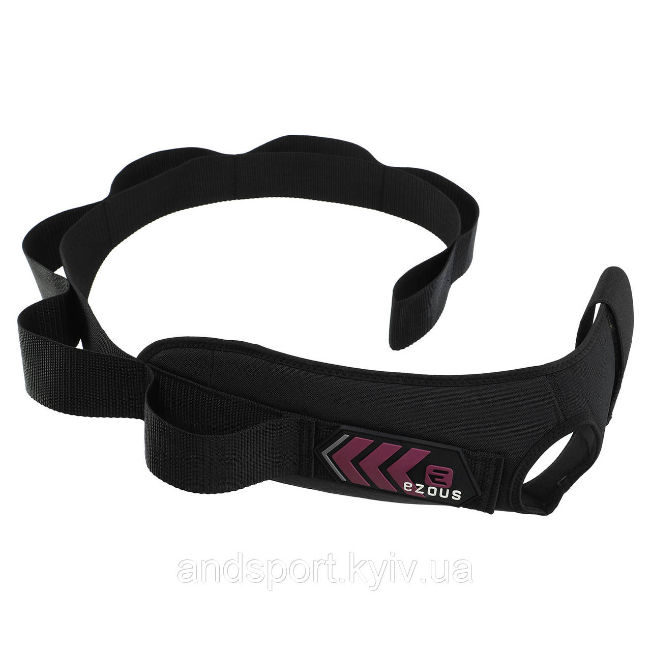 Стрічка стропа з петлями для розтяжки STRETCHING STRAP EZOUS I-01 8 петель чорний Код I-01