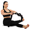 Стрічка стропа з петлями для розтяжки STRETCHING STRAP EZOUS I-01 8 петель чорний Код I-01, фото 6