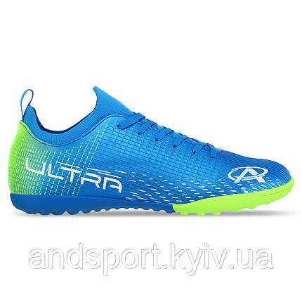 Сороконіжки футбольні Pro Action PRO0402-1 розмір 40-45 синій-салатовий Код PRO0402-1, фото 1