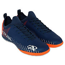 Сороконіжки футбольні Pro Action PRO0402-6 розмір 40-45 темно-синій-помаранчевий Код PRO0402-6, фото 4