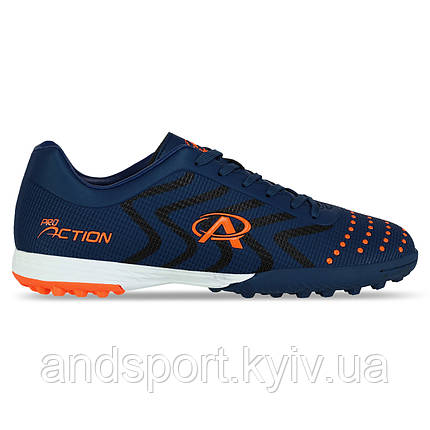 Сороконіжки футбольні Pro Action VL22587-TF-NO розмір 40-45 темно-синій-помаранчевий Код VL22587-TF-NO, фото 1