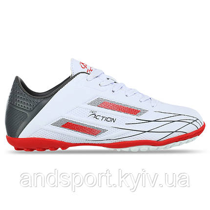 Сороконіжки футбольні Pro Action VL21883-TF-WR розмір 30-37 білий-червоний Код VL21883-TF-WR, фото 1